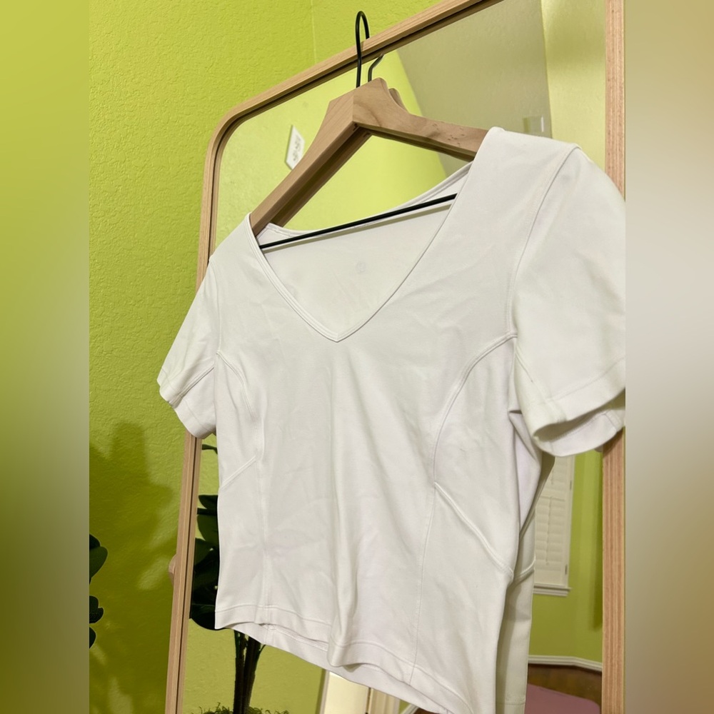 Lululemon white crop T-shirt